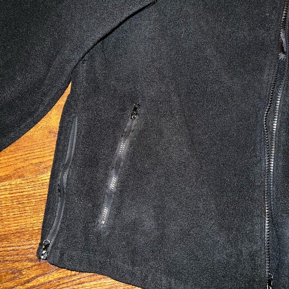 Black Tru Spec Parka Micro Fleece Zip-Up Long Sleeve Collar Jacket Size M Unisex - Picture 8 of 12